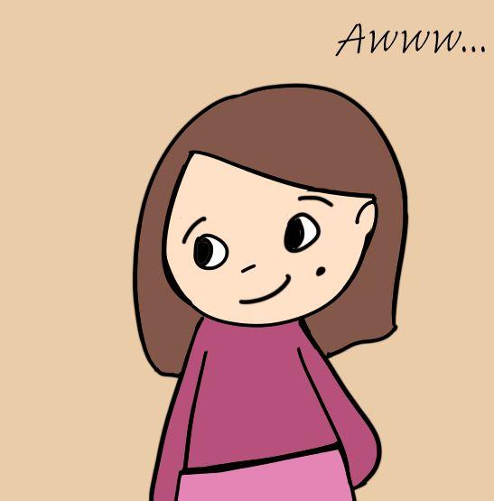 Close up of Magenta thinking, "Aww."