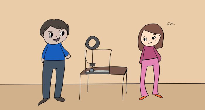 We see both Jazz and Magenta on screen with a 3D printer between them with Magenta looking disgusted thinking, "Oh."
