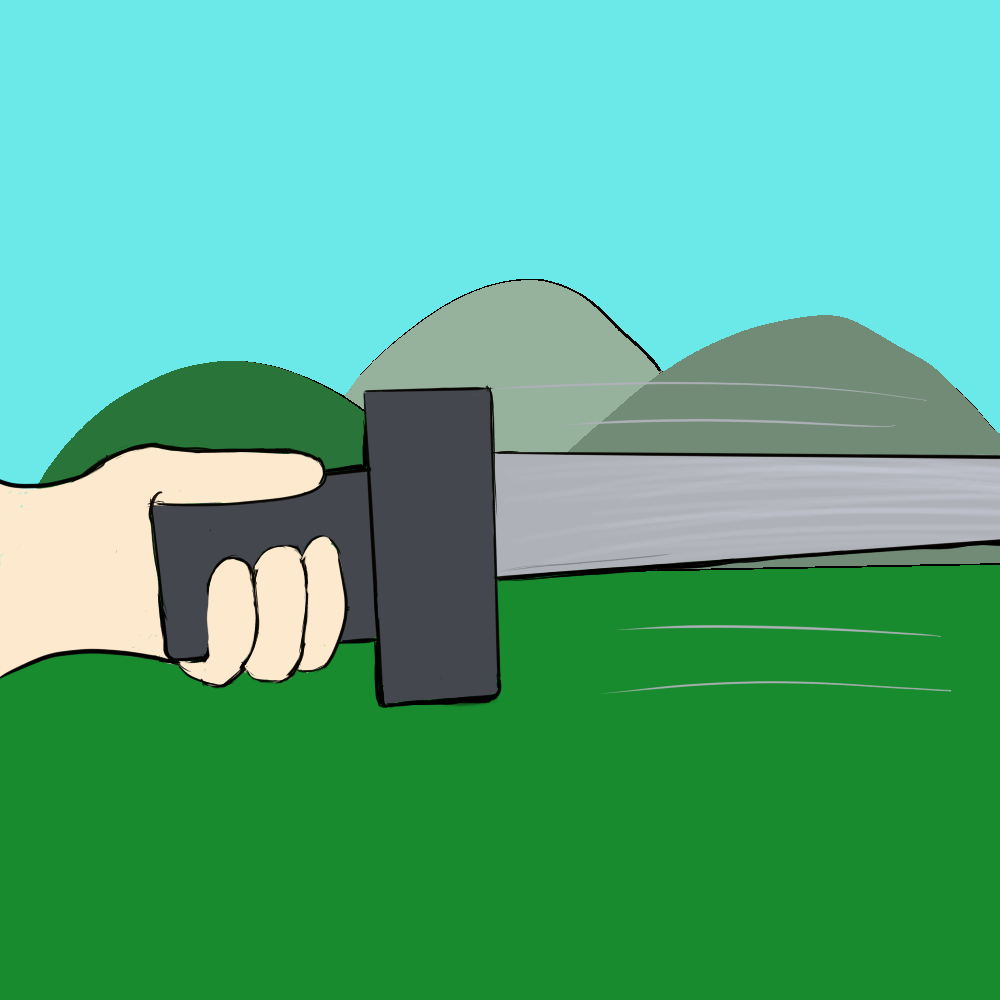 Maiden grabs sword